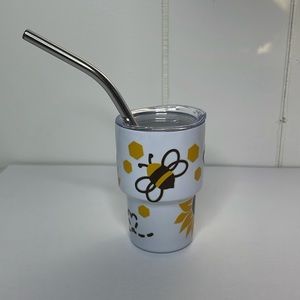 Sunflower / Bees Shot Glass / Cup